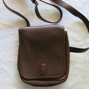 Mark Cross  Brown Pebbled Leather Crossbody Bag
